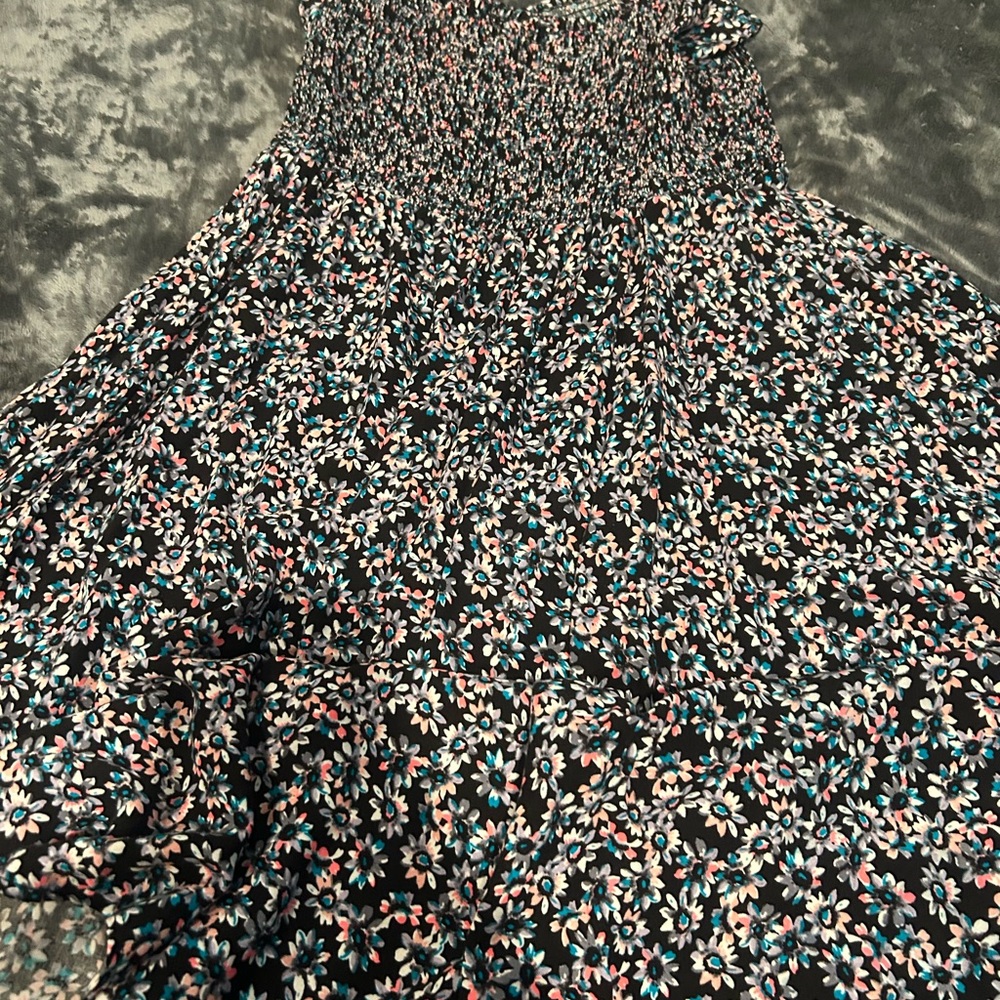 Floral Black Skirt